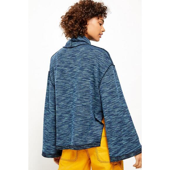 NWT Free People Turtleneck Blue Sweater - Picture 5 of 11